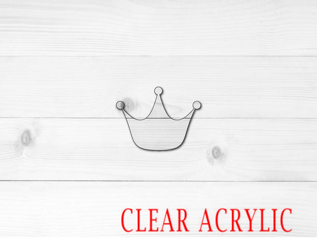 Princess Crown Shape, Clear Acrylic Craft Blank, DIY Acrylic Blank