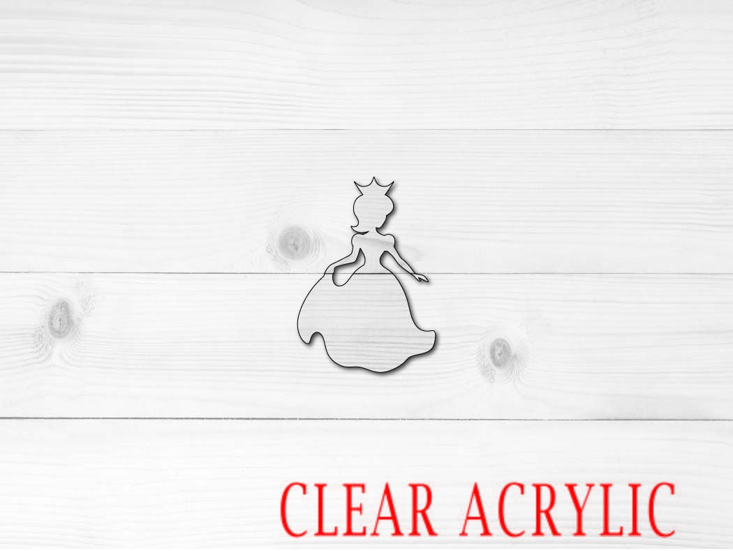 Princess Shape, Clear Acrylic Craft Blank, DIY Acrylic Blank