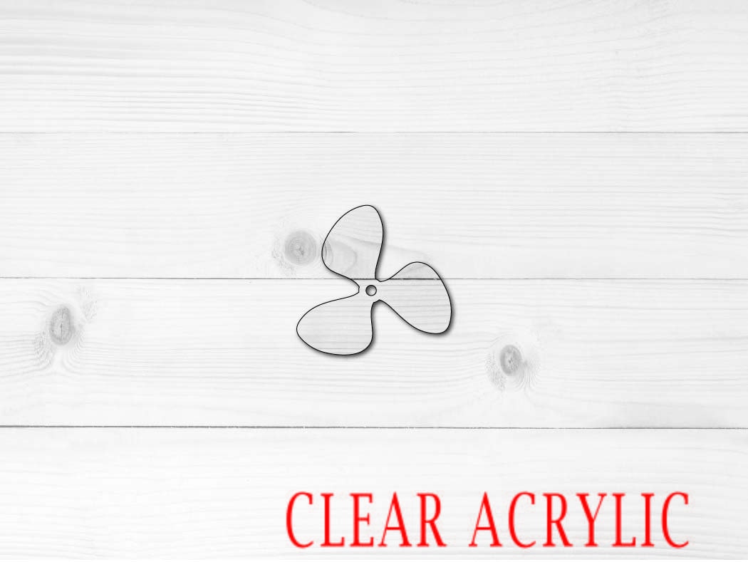 Propeller Shape, Clear Acrylic Craft Blank, DIY Acrylic Blank