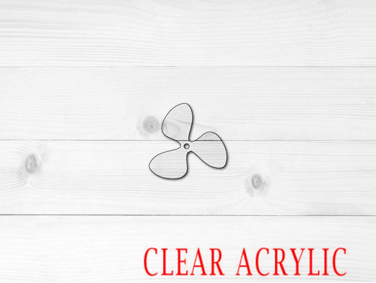 Propeller Shape, Clear Acrylic Craft Blank, DIY Acrylic Blank