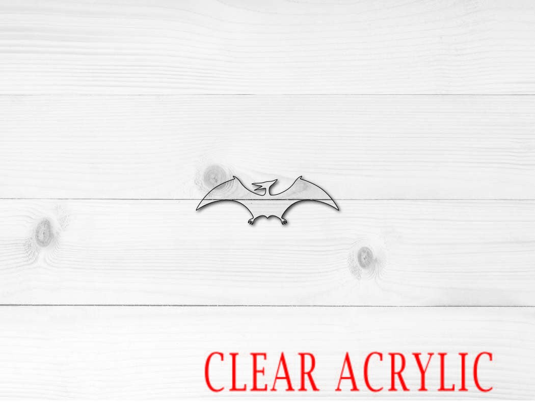 Pterodactyl Shape, Clear Acrylic Craft Blank, DIY Acrylic Blank