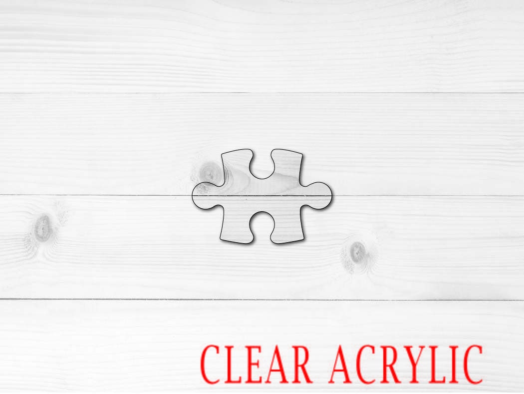 Puzzle Piece Shape, Clear Acrylic Craft Blank, DIY Acrylic Blank