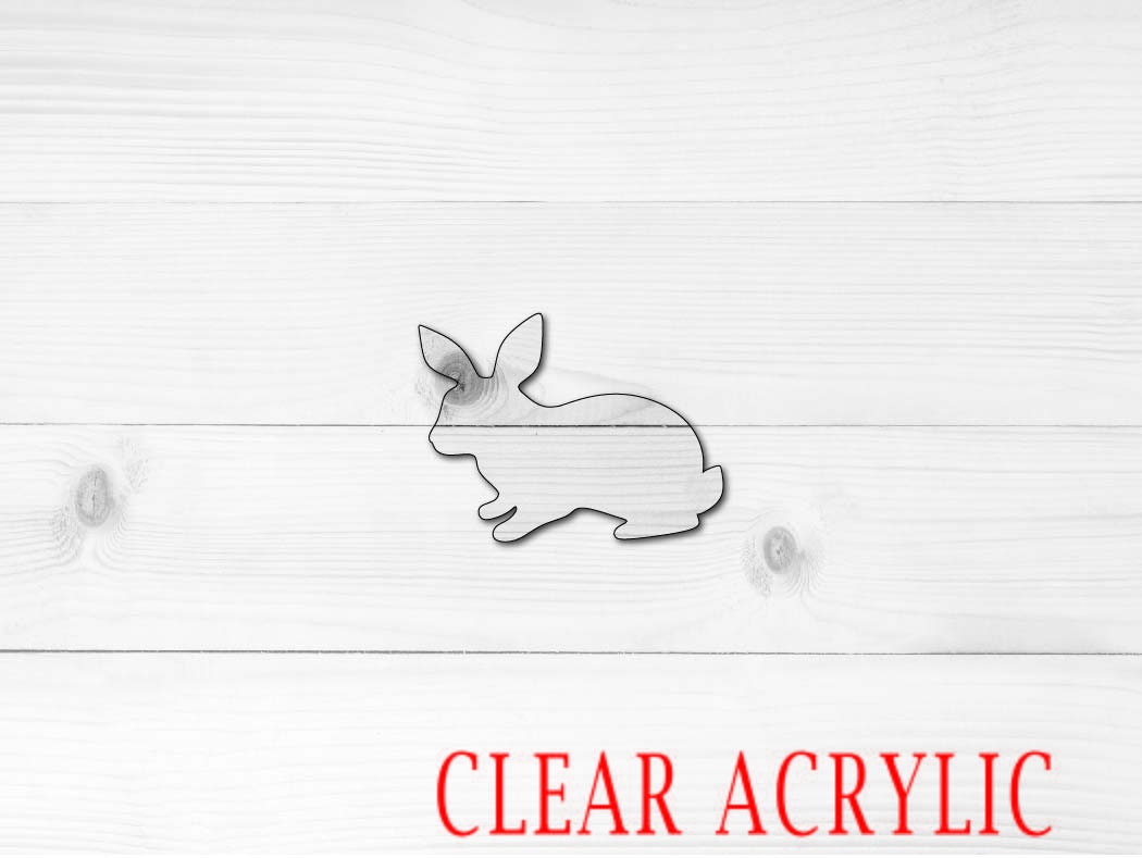 Rabbit Shape, Clear Acrylic Craft Blank, DIY Acrylic Blank