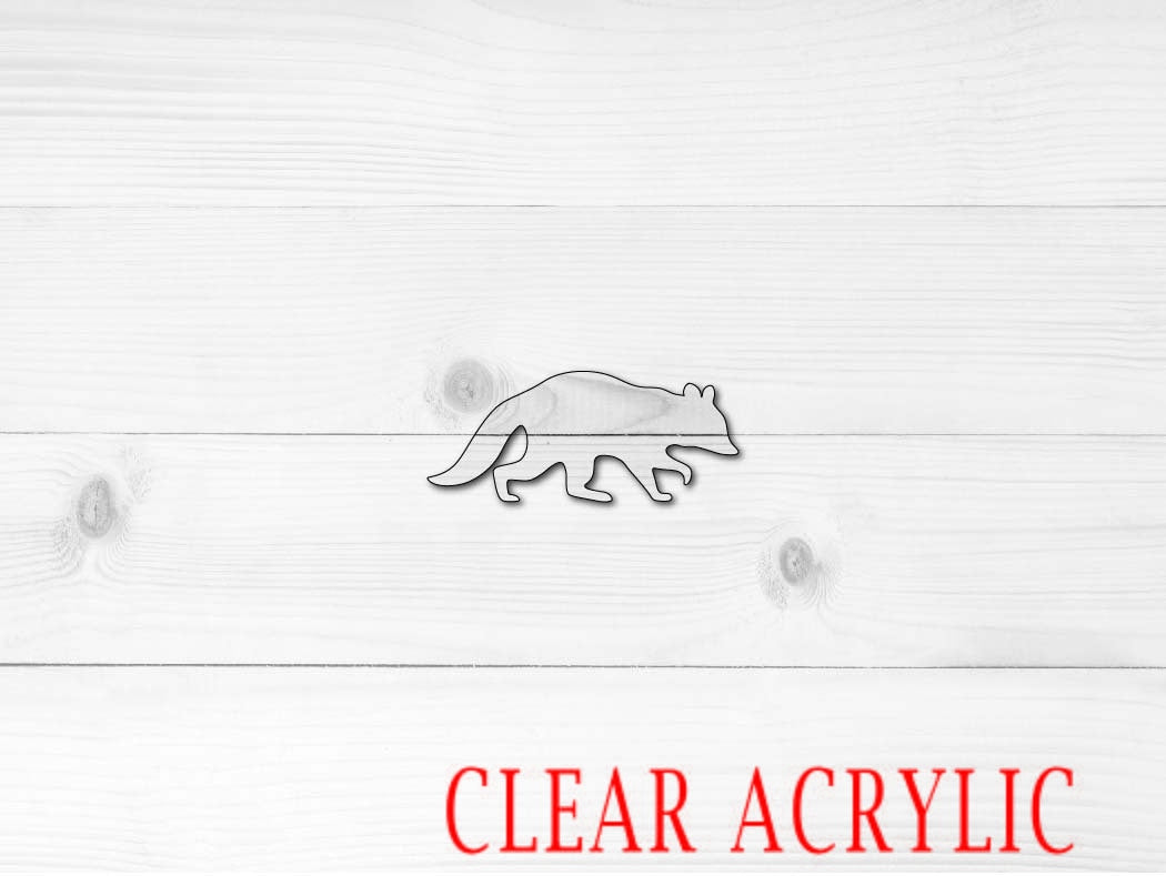 Raccoon Shape, Clear Acrylic Craft Blank, DIY Acrylic Blank