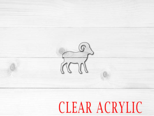 Ram Shape, Clear Acrylic Craft Blank, DIY Acrylic Blank