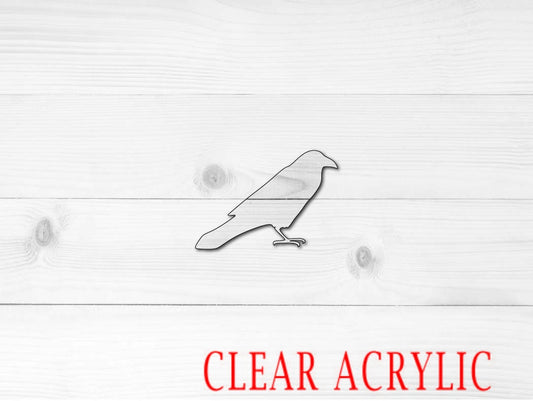 Raven Shape, Clear Acrylic Craft Blank, DIY Acrylic Blank