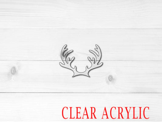 Reindeer Antlers Shape, Clear Acrylic Craft Blank, DIY Acrylic Blank