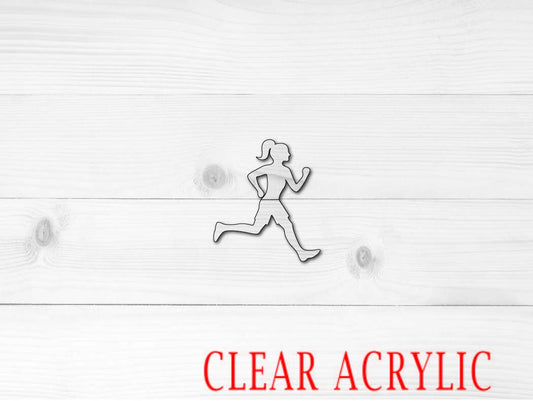 Running Girl Shape, Clear Acrylic Craft Blank, DIY Acrylic Blank