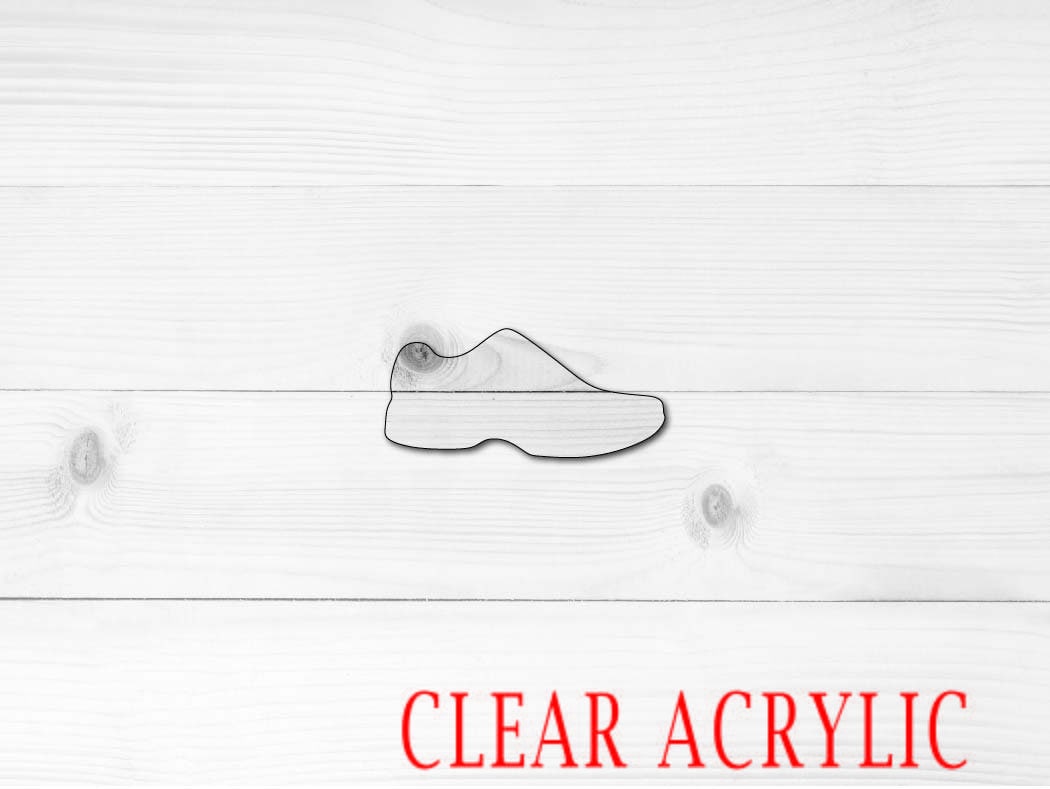 Running Shoe Shape, Clear Acrylic Craft Blank, DIY Acrylic Blank