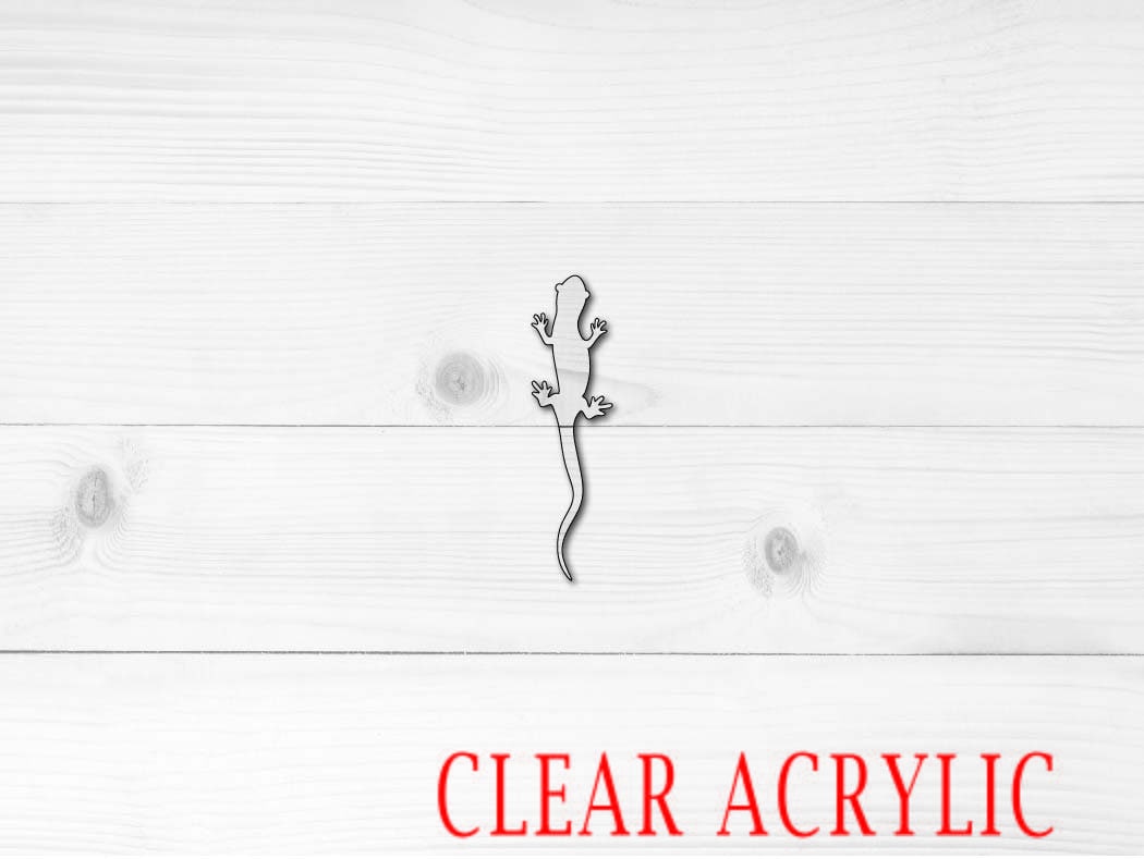 Salamander Shape, Clear Acrylic Craft Blank, DIY Acrylic Blank