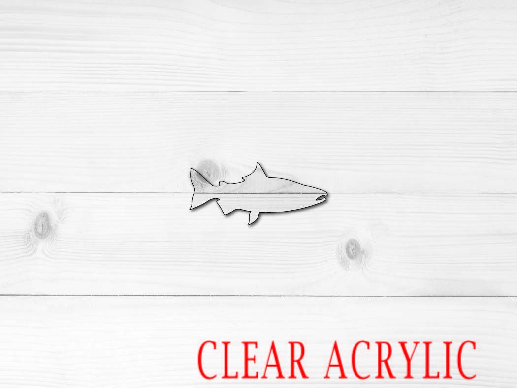 Salmon Shape, Clear Acrylic Craft Blank, DIY Acrylic Blank