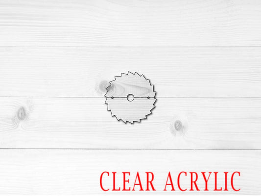 Saw Blade Shape, Clear Acrylic Craft Blank, DIY Acrylic Blank