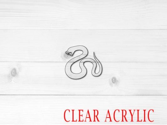 Serpent Shape, Clear Acrylic Craft Blank, DIY Acrylic Blank