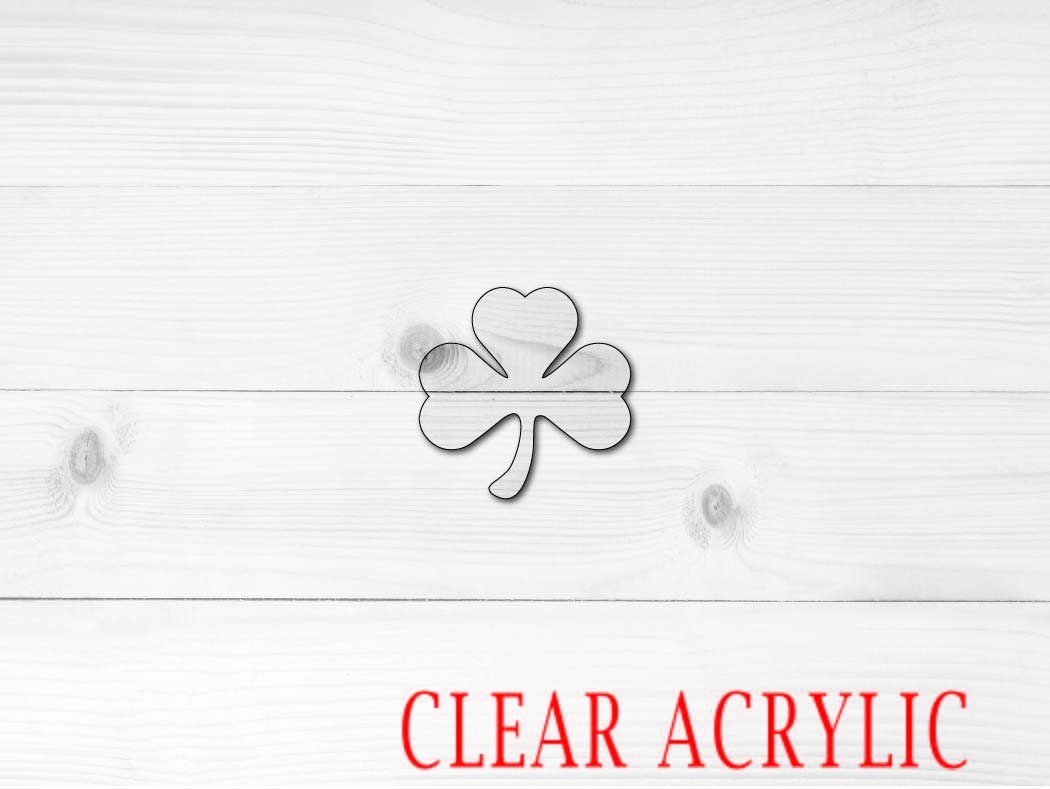 Shamrock Shape, Clear Acrylic Craft Blank, DIY Acrylic Blank