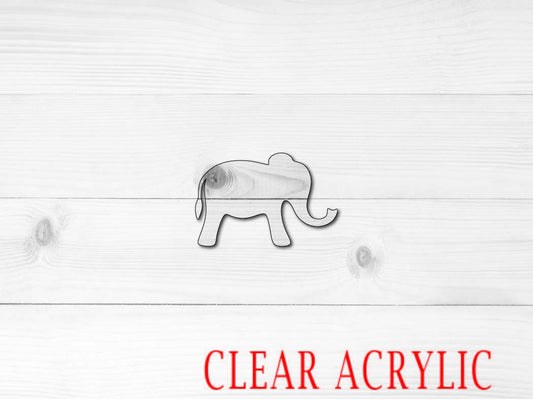 Simple Elephant Shape, Clear Acrylic Craft Blank, DIY Acrylic Blank