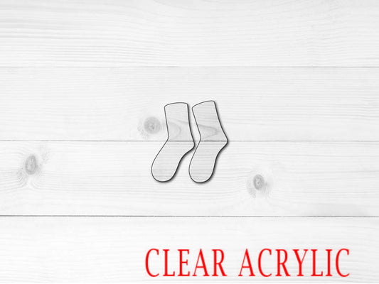 Socks Shape, Clear Acrylic Craft Blank, DIY Acrylic Blank