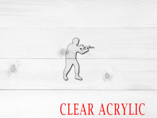 Soldier Shape, Clear Acrylic Craft Blank, DIY Acrylic Blank