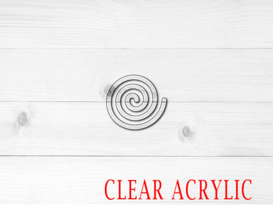 Spiral Shape, Clear Acrylic Craft Blank, DIY Acrylic Blank