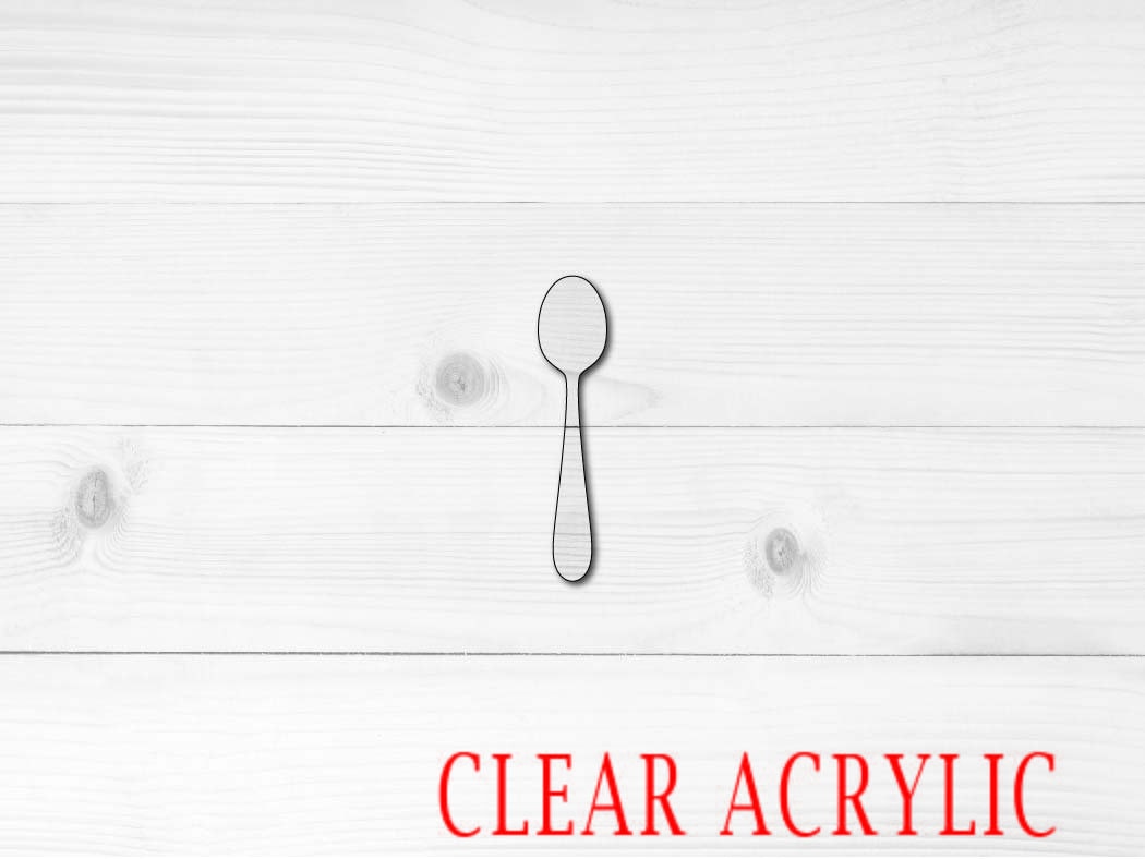 Spoon Shape, Clear Acrylic Craft Blank, DIY Acrylic Blank