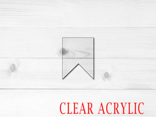 Square Bunting Shape, Clear Acrylic Craft Blank, DIY Acrylic Blank