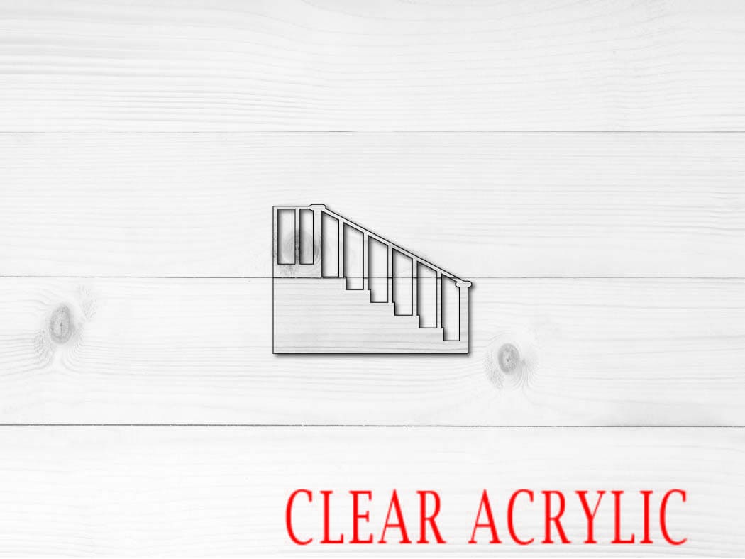 Stairs Shape, Clear Acrylic Craft Blank, DIY Acrylic Blank