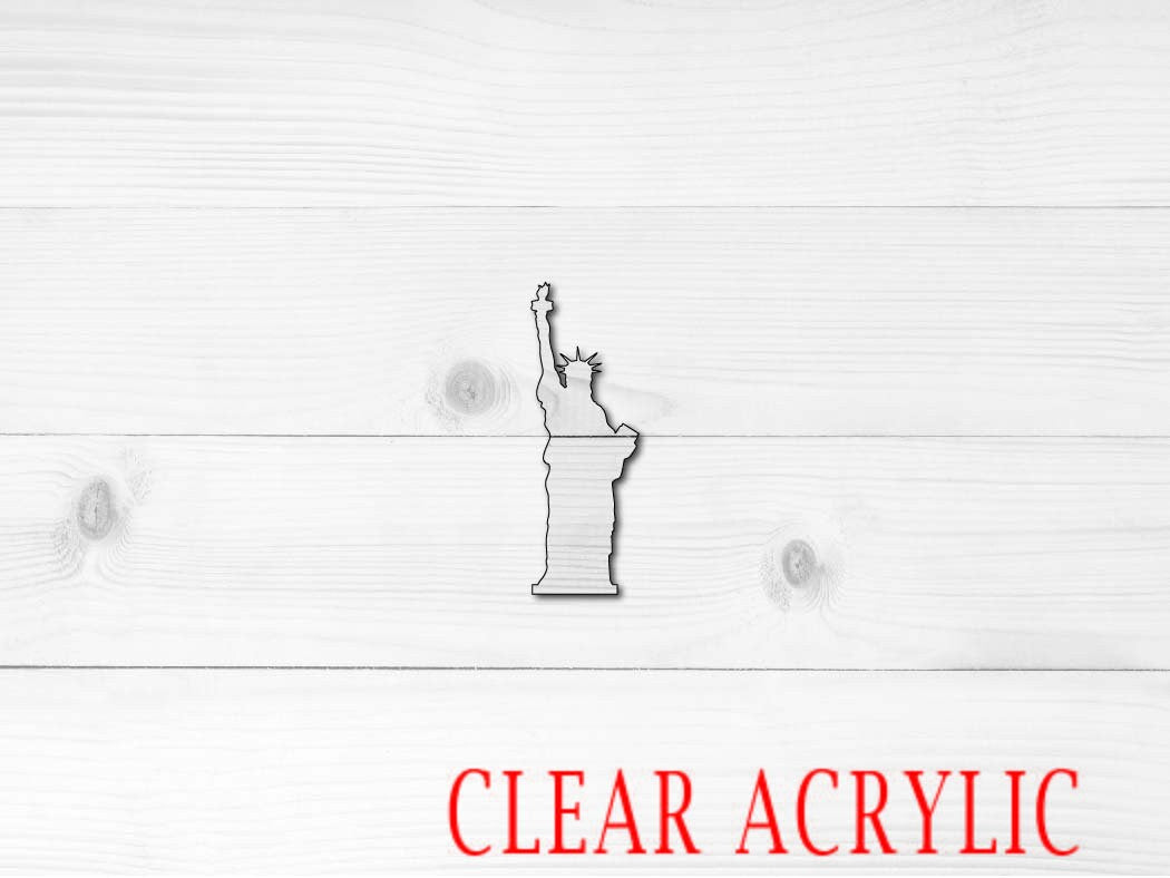 Statue of Liberty Shape, Clear Acrylic Craft Blank, DIY Acrylic Blank