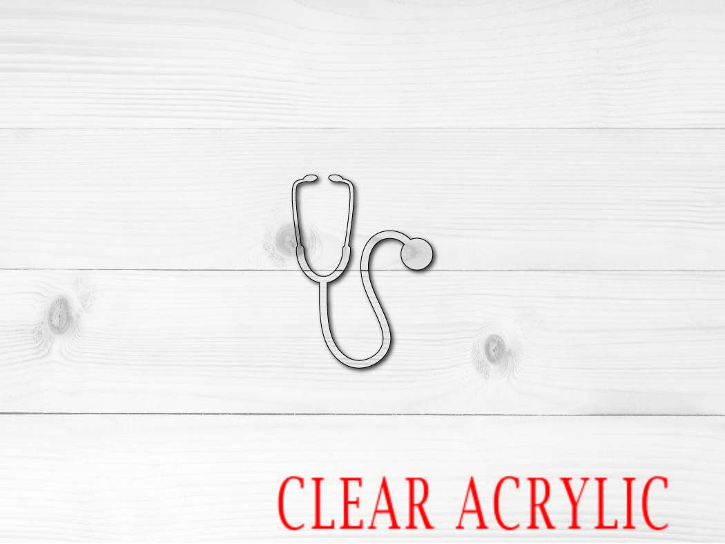 Stethoscope Shape, Clear Acrylic Craft Blank, DIY Acrylic Blank