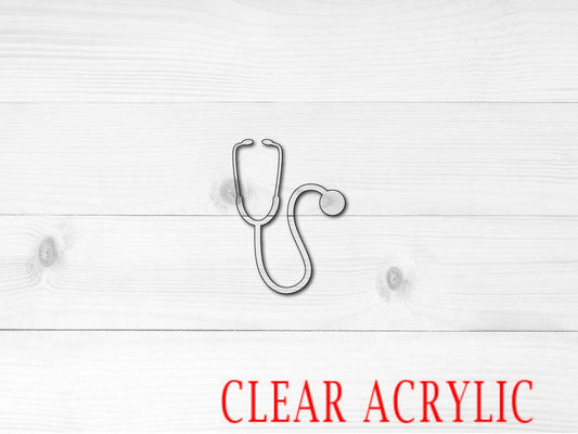 Stethoscope Shape, Clear Acrylic Craft Blank, DIY Acrylic Blank