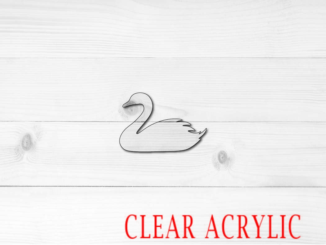 Swan Shape, Clear Acrylic Craft Blank, DIY Acrylic Blank