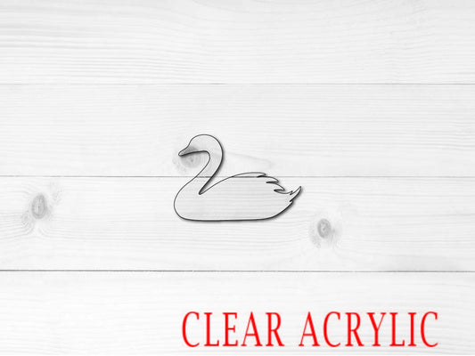 Swan Shape, Clear Acrylic Craft Blank, DIY Acrylic Blank