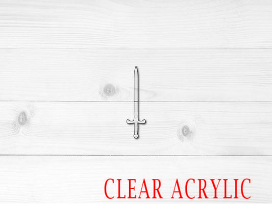 Sword Shape, Clear Acrylic Craft Blank, DIY Acrylic Blank