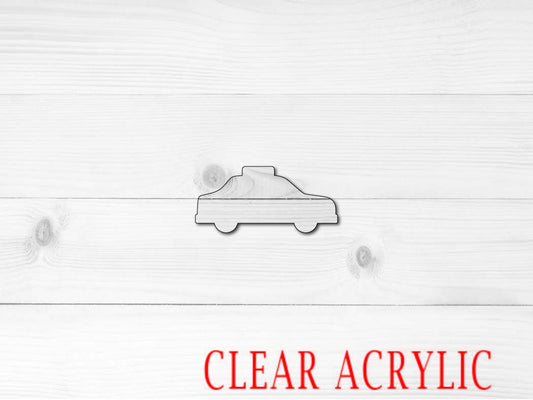 Taxi Shape, Clear Acrylic Craft Blank, DIY Acrylic Blank