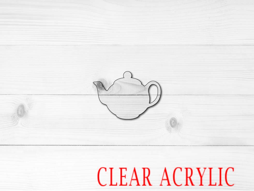 Teapot Shape, Clear Acrylic Craft Blank, DIY Acrylic Blank