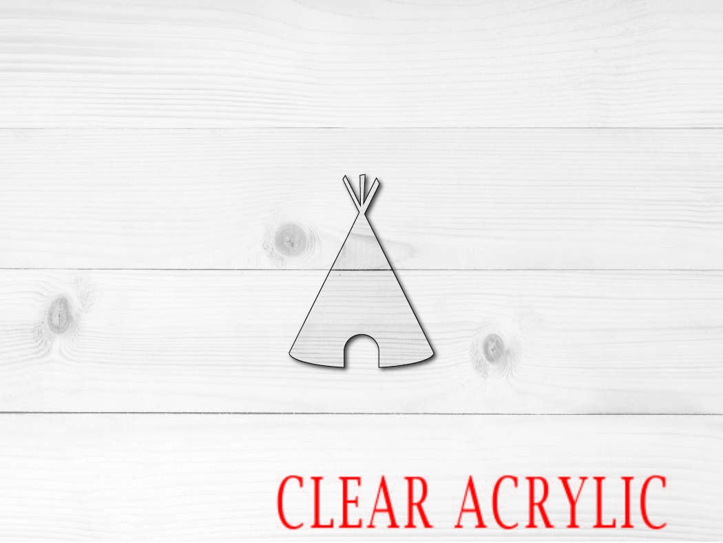 Teepee Shape, Clear Acrylic Craft Blank, DIY Acrylic Blank