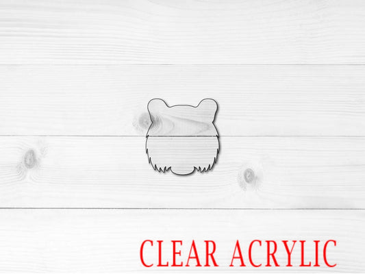 Tiger Head Shape, Clear Acrylic Craft Blank, DIY Acrylic Blank