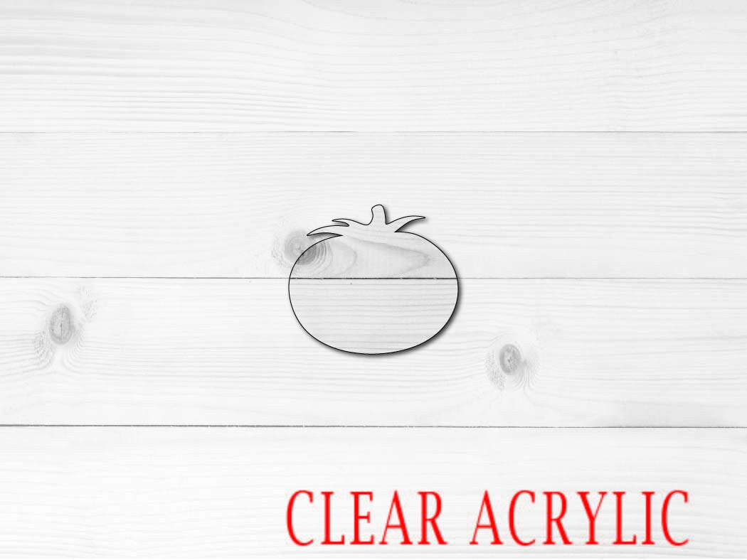 Tomato Shape, Clear Acrylic Craft Blank, DIY Acrylic Blank