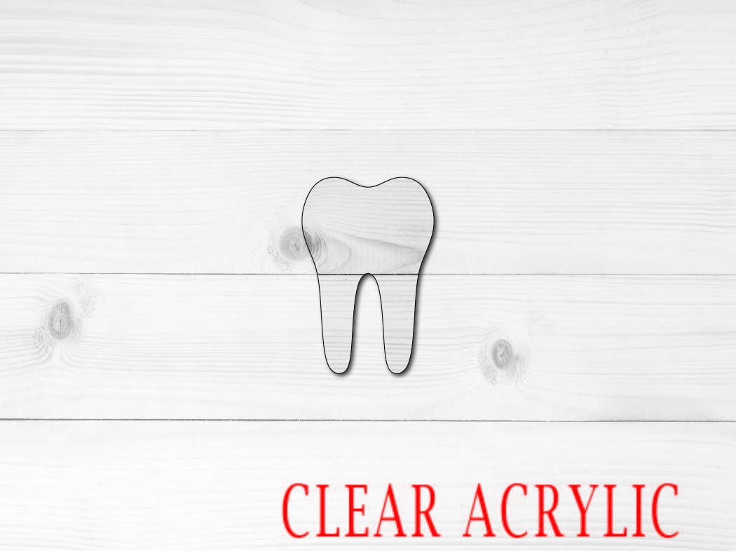 Tooth Shape, Clear Acrylic Craft Blank, DIY Acrylic Blank