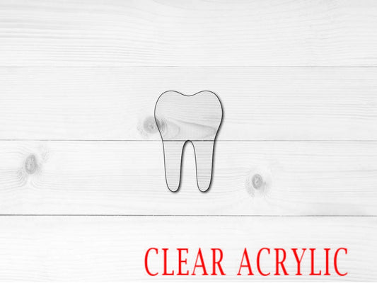 Tooth Shape, Clear Acrylic Craft Blank, DIY Acrylic Blank