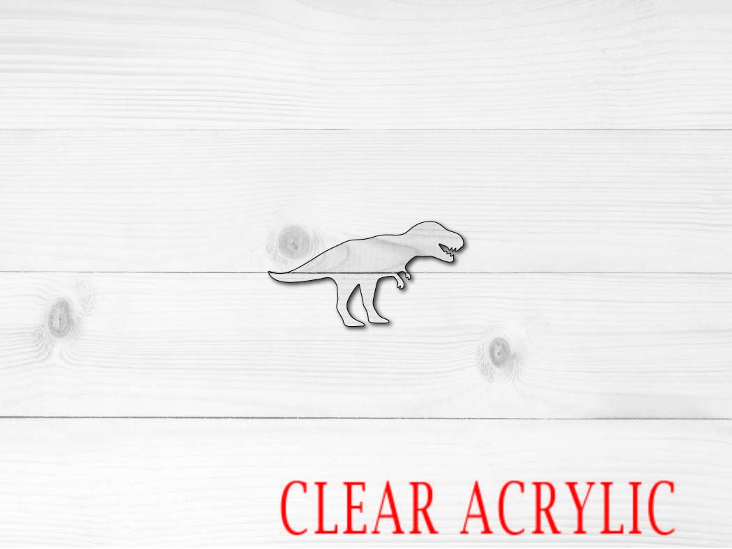 T Rex Shape, Clear Acrylic Craft Blank, DIY Acrylic Blank