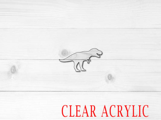 T Rex Shape, Clear Acrylic Craft Blank, DIY Acrylic Blank