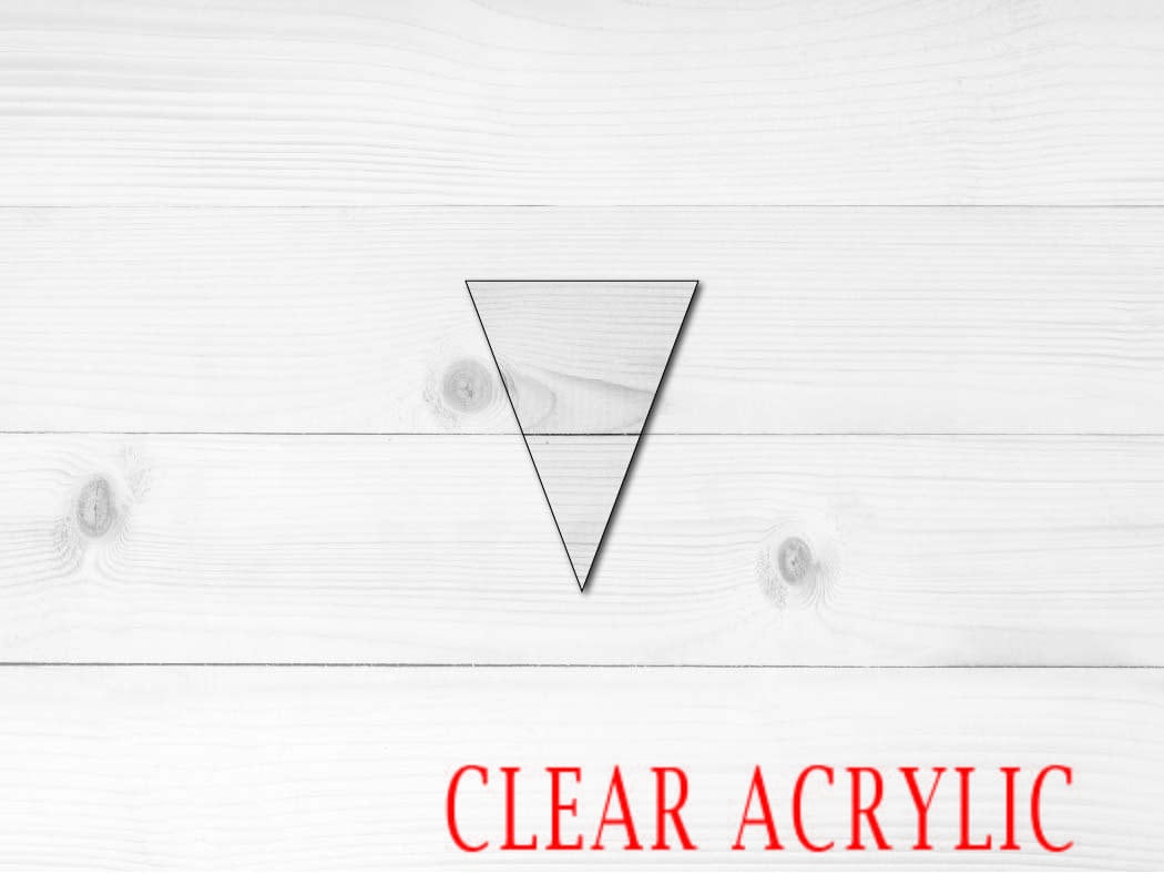 Triangle Bunting Shape, Clear Acrylic Craft Blank, DIY Acrylic Blank