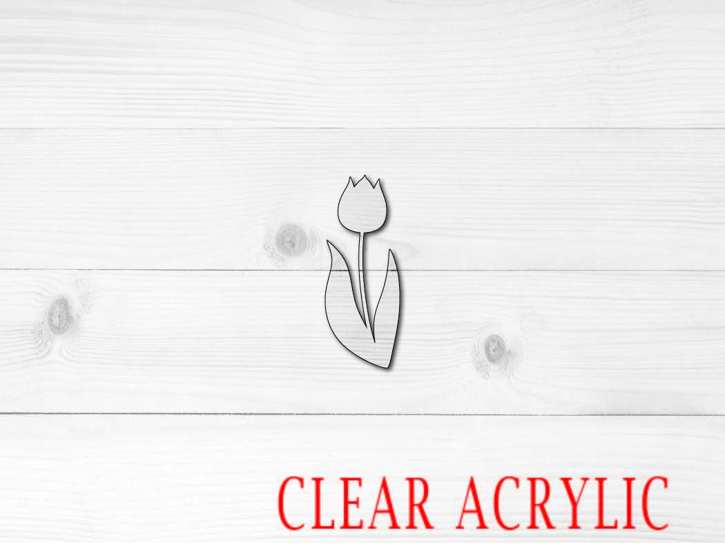 Tulip Shape, Clear Acrylic Craft Blank, DIY Acrylic Blank