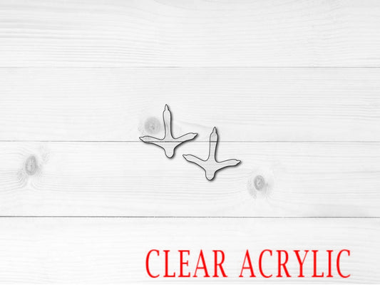 Turkey Feet Shape, Clear Acrylic Craft Blank, DIY Acrylic Blank