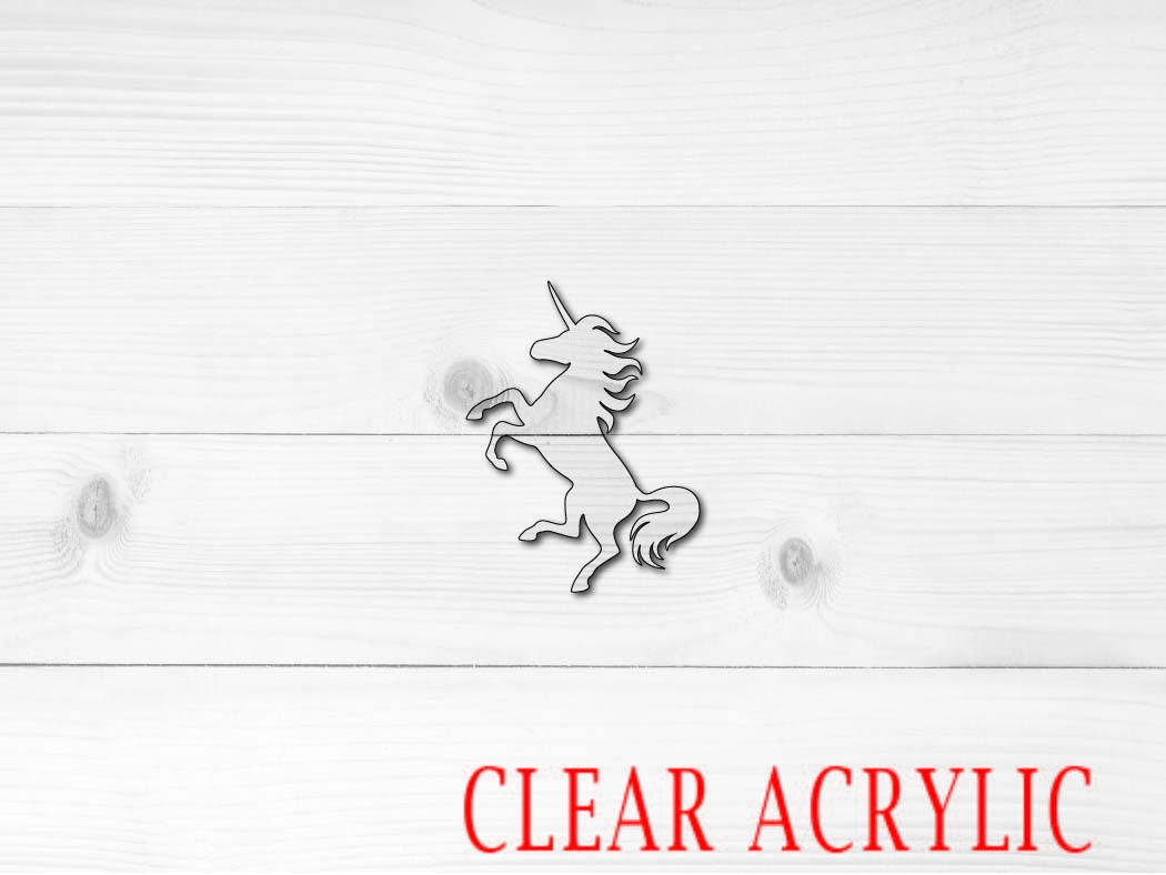 Unicorn Shape, Clear Acrylic Craft Blank, DIY Acrylic Blank