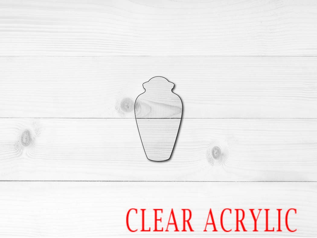 Urn Shape, Clear Acrylic Craft Blank, DIY Acrylic Blank