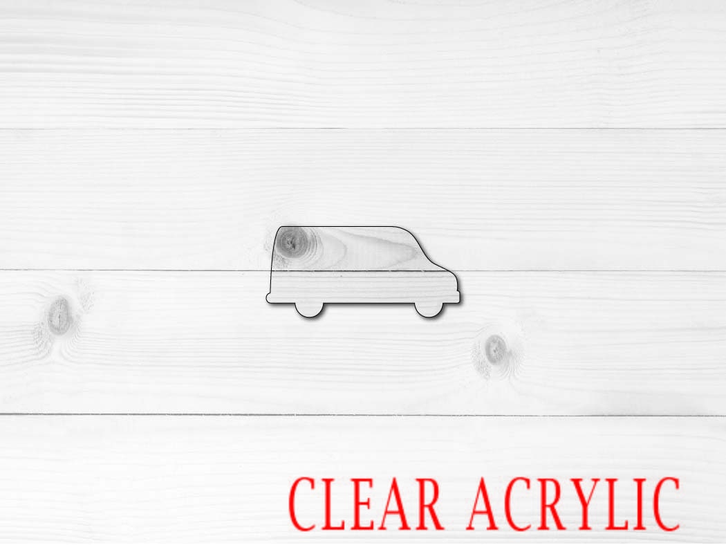 Van Shape, Clear Acrylic Craft Blank, DIY Acrylic Blank