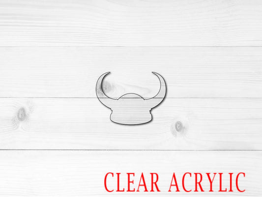 Viking Helmet Shape, Clear Acrylic Craft Blank, DIY Acrylic Blank