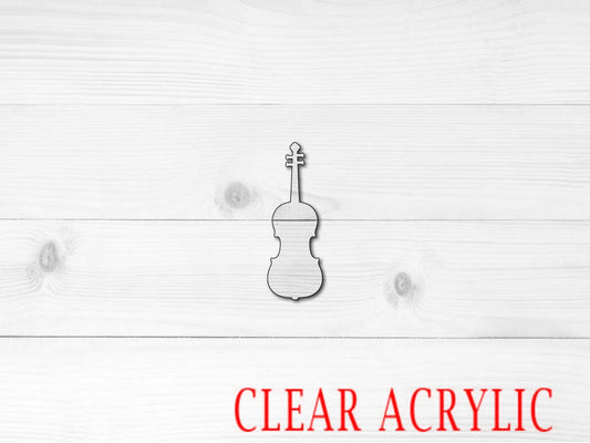 Violin Shape, Clear Acrylic Craft Blank, DIY Acrylic Blank