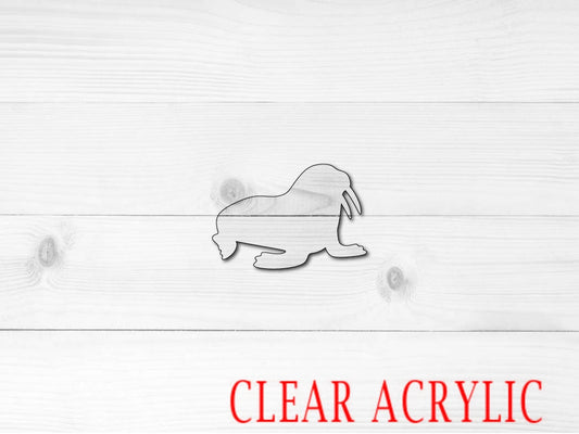 Walrus Shape, Clear Acrylic Craft Blank, DIY Acrylic Blank