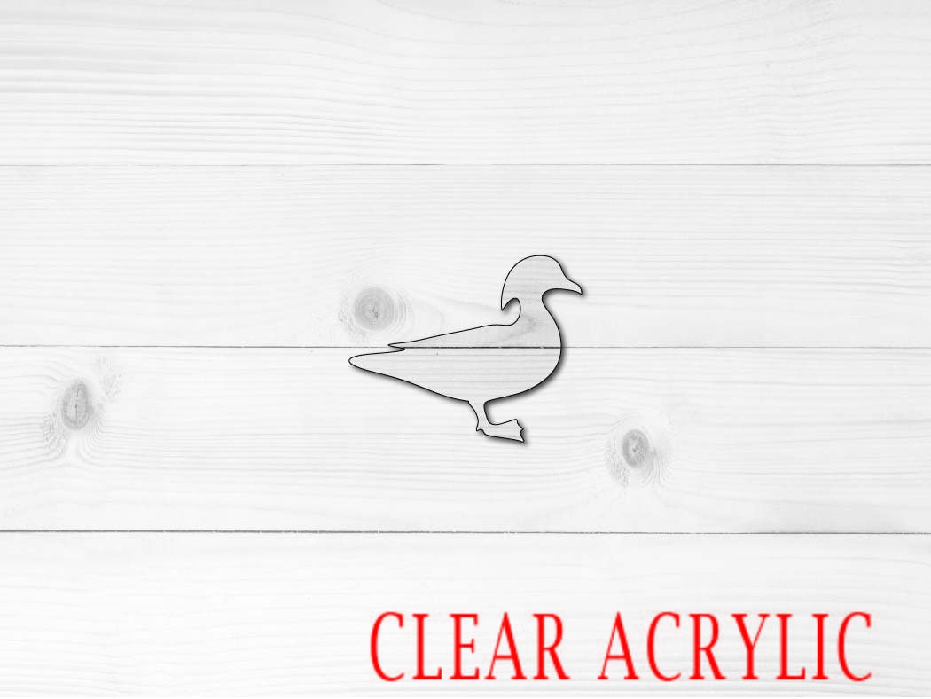 Wooden Duck Shape, Clear Acrylic Craft Blank, DIY Acrylic Blank